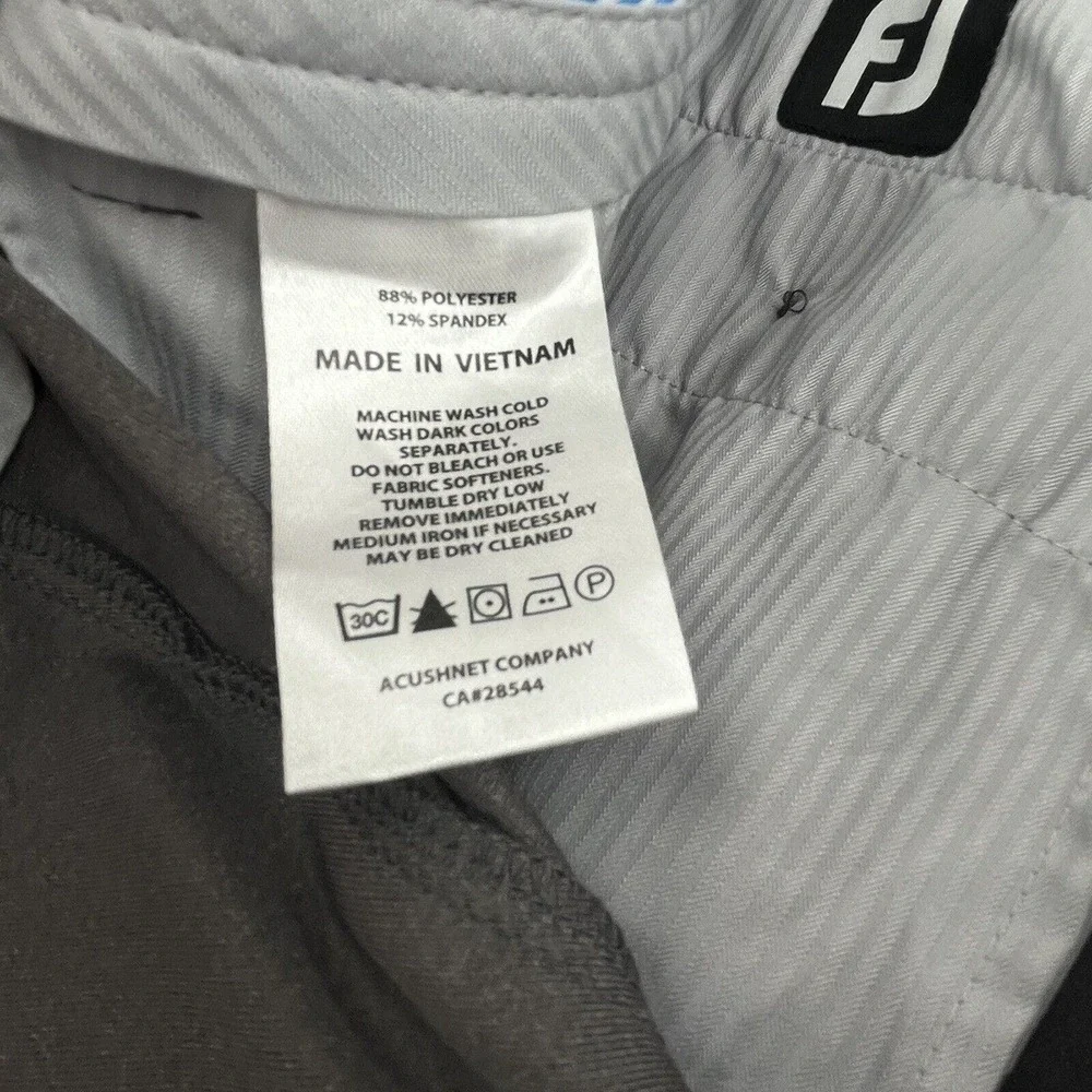 Mens FJ Footjoy Tour Golf Performance Stretch Chino Pant 36 x 30 Gray